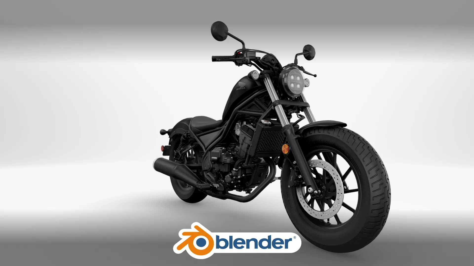 2026 Honda Rebel 300 Motorcycle Bike Low-poly 3D model