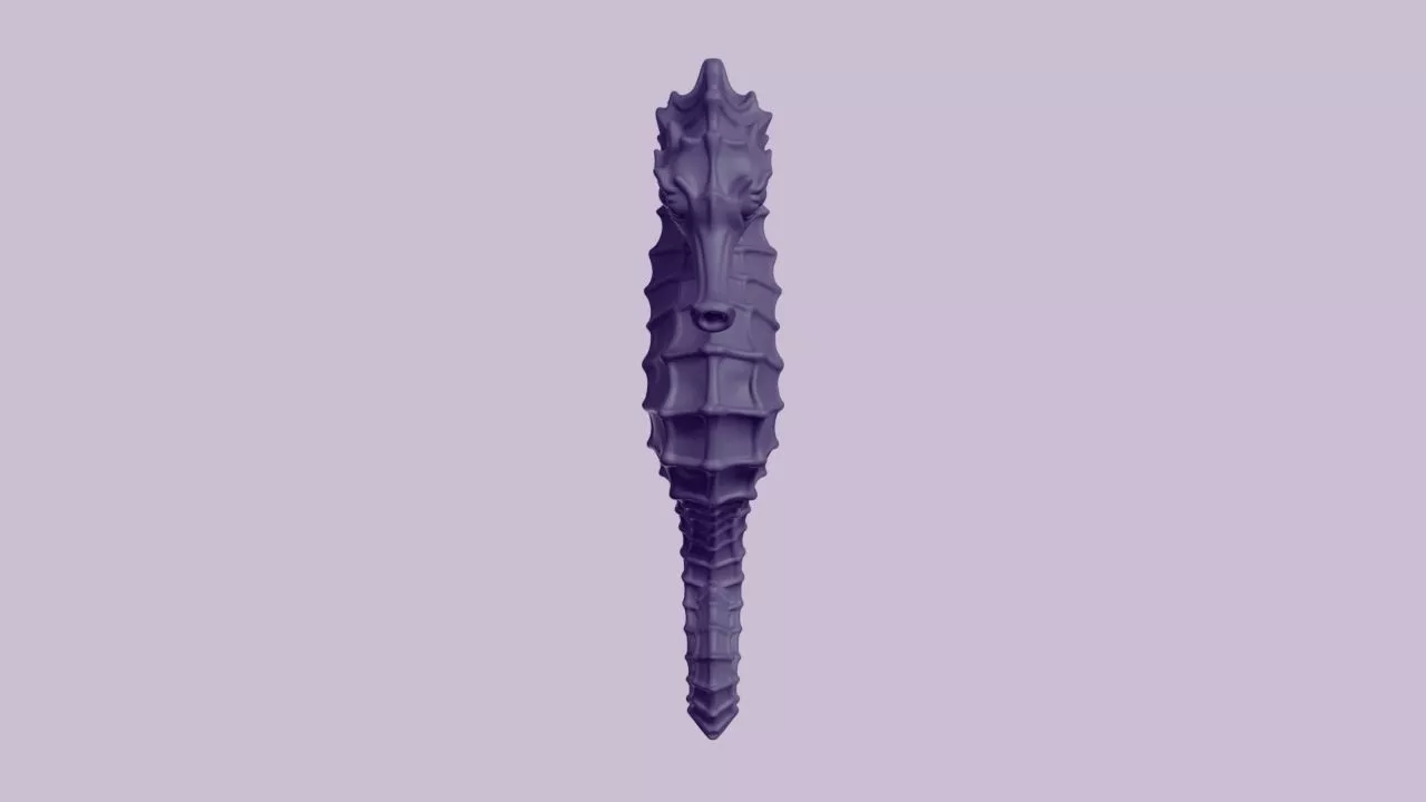 Graceful Ocean Seahorse Figurine 3D print model
