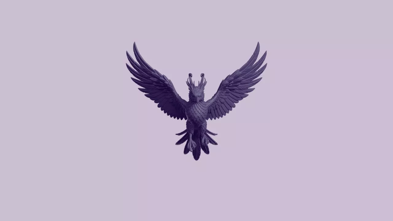 Soaring Mythical Thunderbird Phoenix Figurine 3D print model