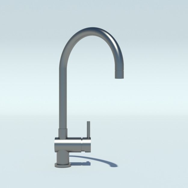 kitchen mixer tap Low-poly 3D model_0
