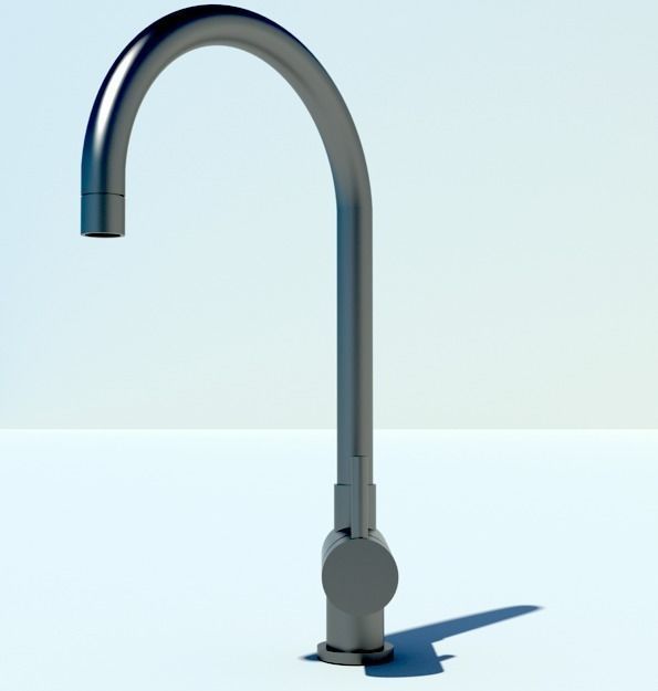 kitchen mixer tap Low-poly 3D model_9