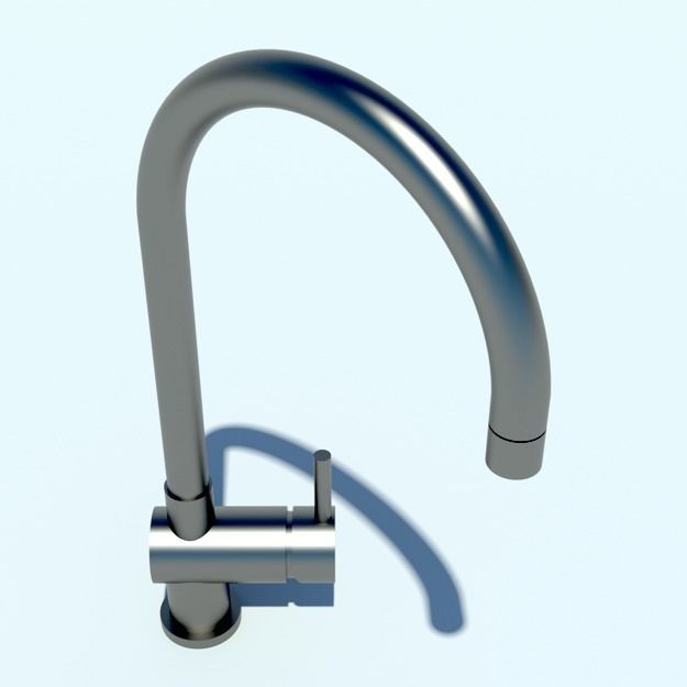 kitchen mixer tap Low-poly 3D model_8