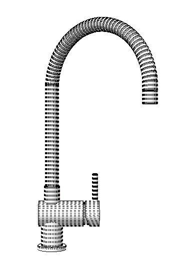 kitchen mixer tap Low-poly 3D model_3