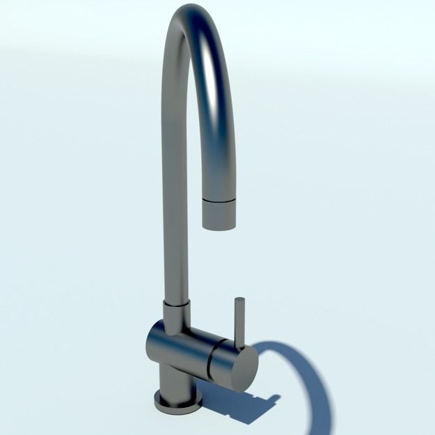 kitchen mixer tap Low-poly 3D model_10