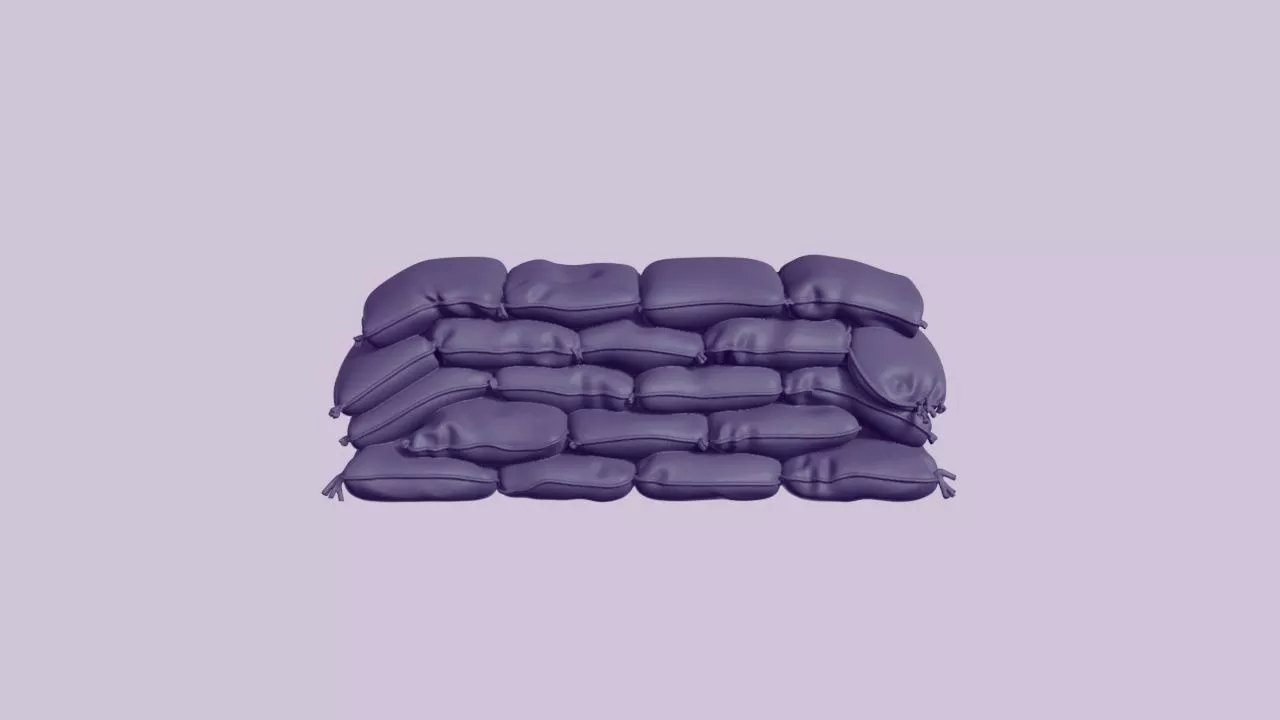 Sandbag Fortification Barricade Scatter Terrain 3D print model