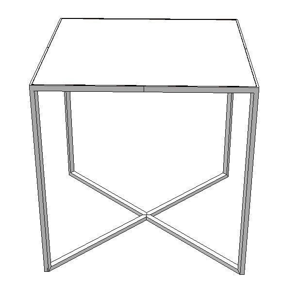 side table 45 x45 x 45 cm  Low-poly 3D model_3
