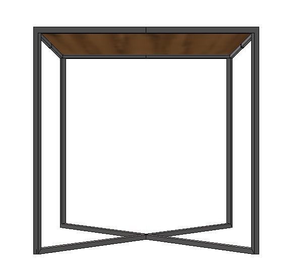 side table 45 x45 x 45 cm  Low-poly 3D model_5