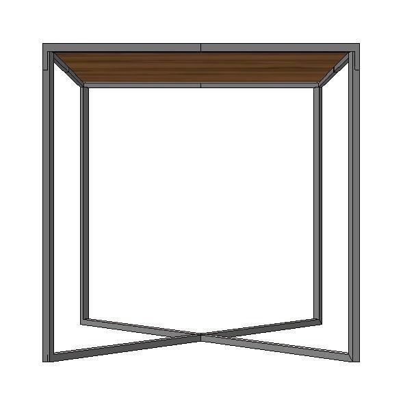 side table 45 x45 x 45 cm  Low-poly 3D model_4