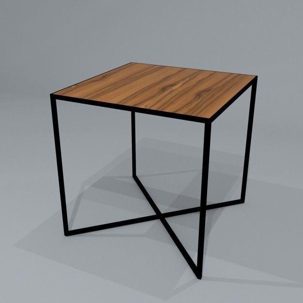 side table 45 x45 x 45 cm  Low-poly 3D model_1