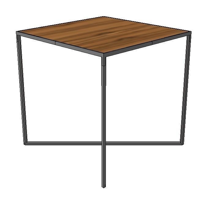 side table 45 x45 x 45 cm  Low-poly 3D model_6