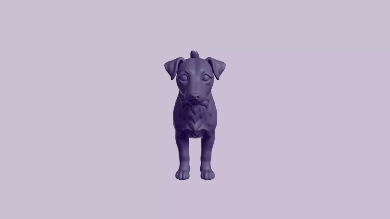 Jack Russell Terrier Dog Figurine 3D print model
