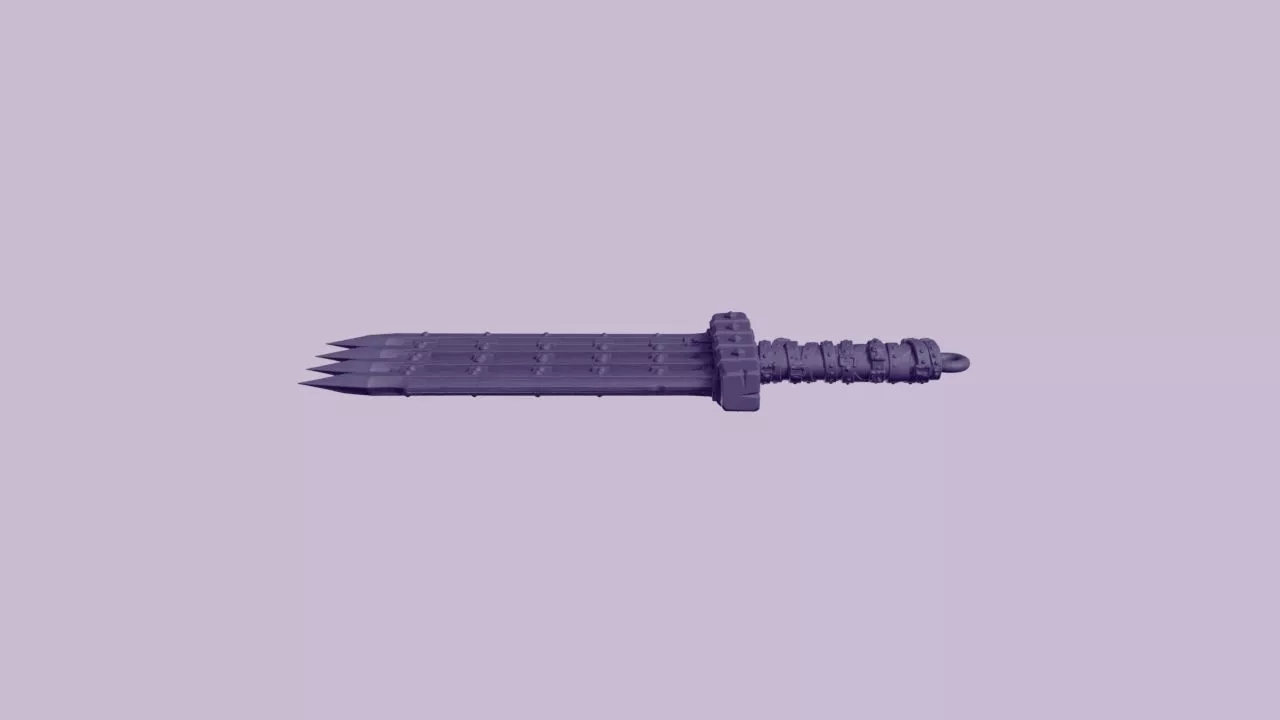 Heavy Spiked Iron Executioner Blade 3D print model