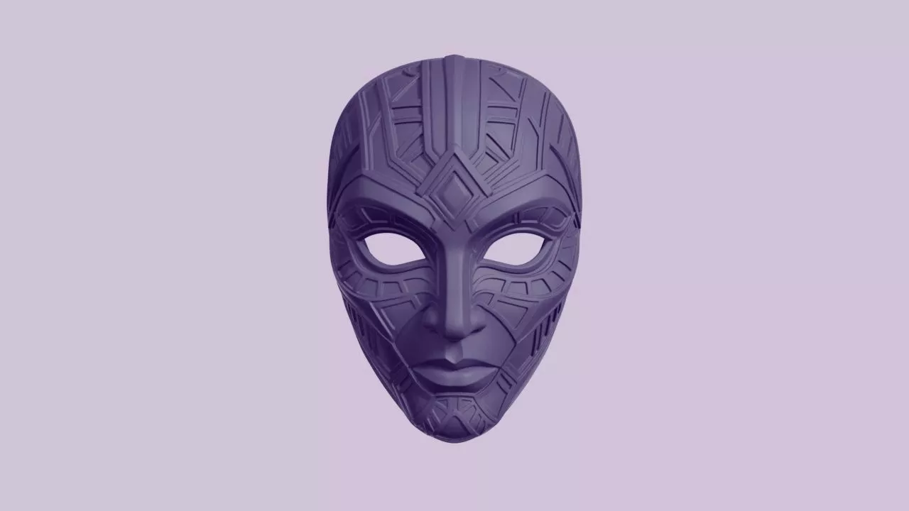 Venetian Masquerade Pattern Face Mask 3D print model