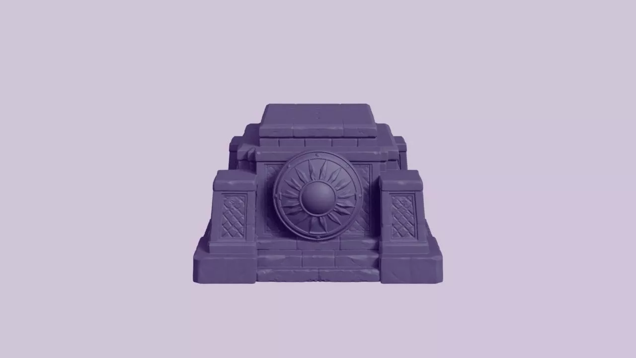 Egyptian Sun Altar Display Pedestal 3D print model