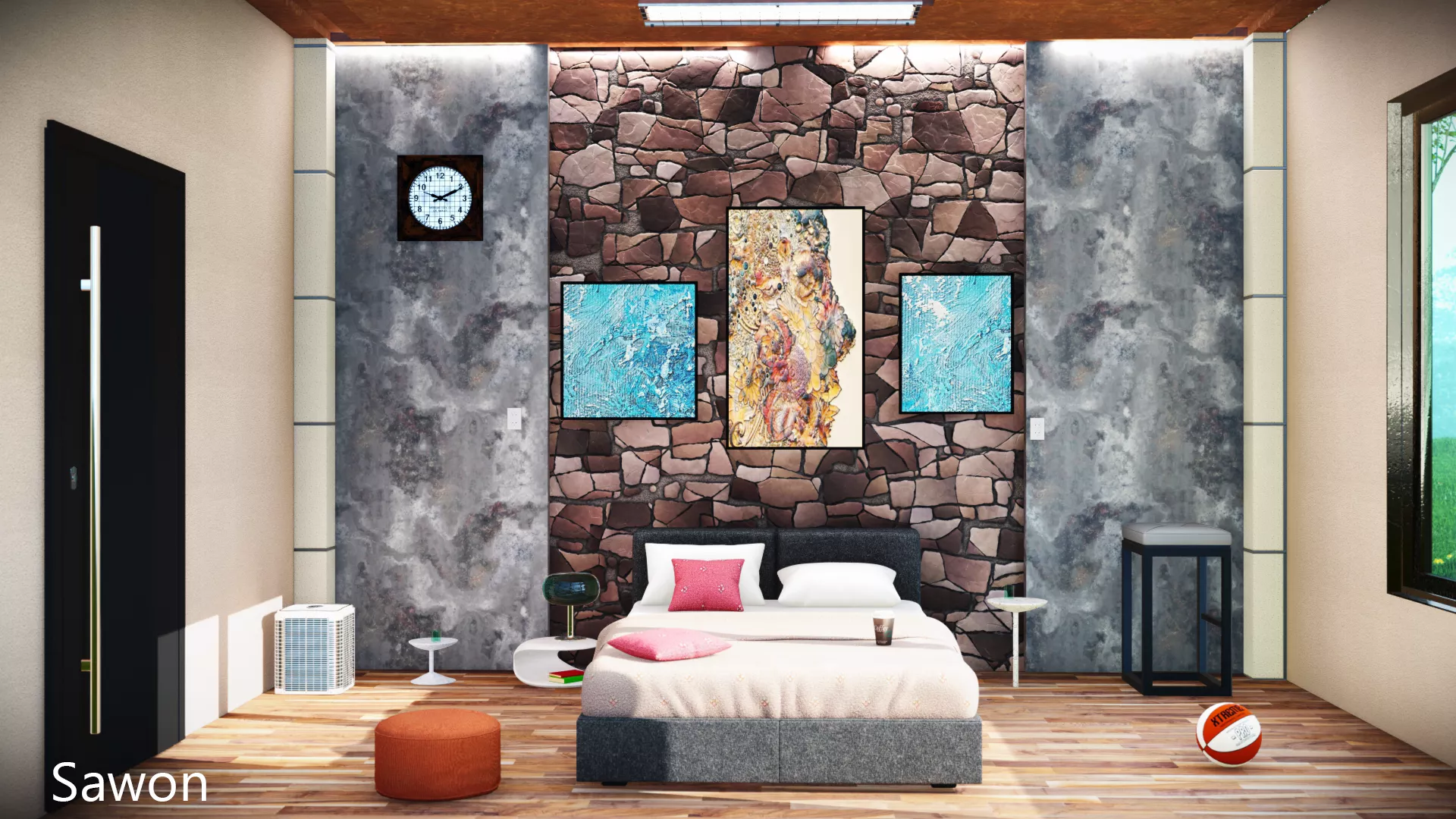 Modern Interior Bedroom 3D model