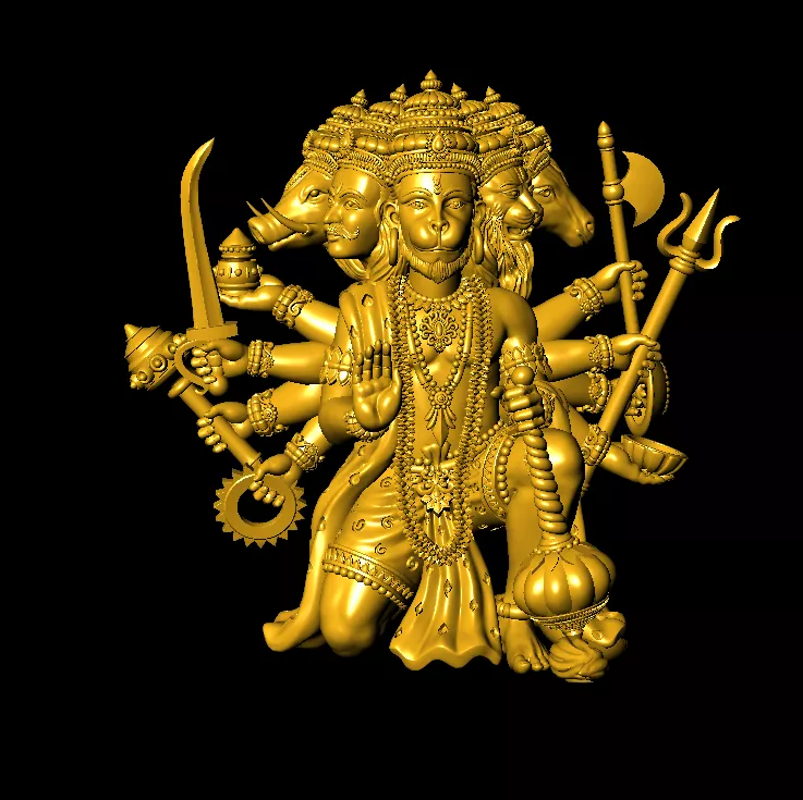 Panchmukhi Hanuman 3D print model