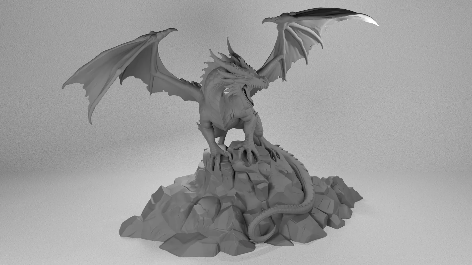 The Ancient Wyrm 3D Printable Dragon 3D model 3D printable | CGTrader