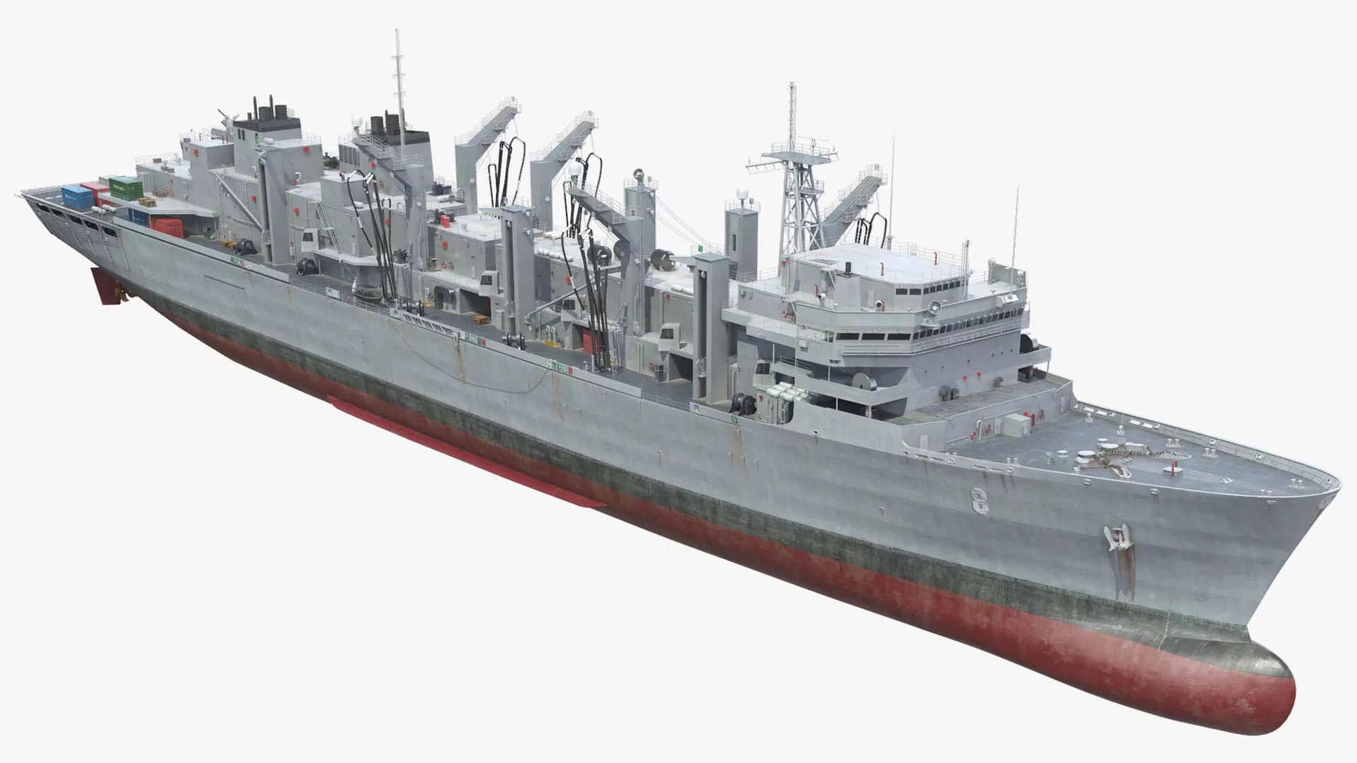 Arctic T AOE 8 Fleet Replenishment Oiler Ship Rigged for Maya 3D model