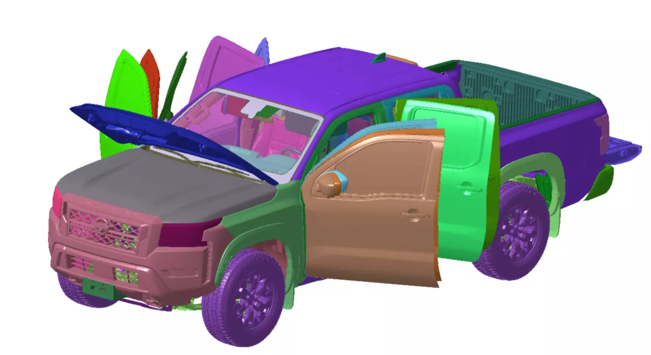 Nissan Frontier PRO 2024 Vehicle 3d scan model 3D model