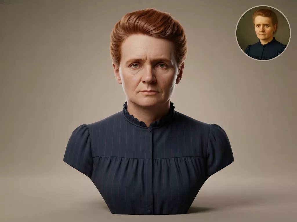 Marie Curie 3D Printable Bust 3D print model