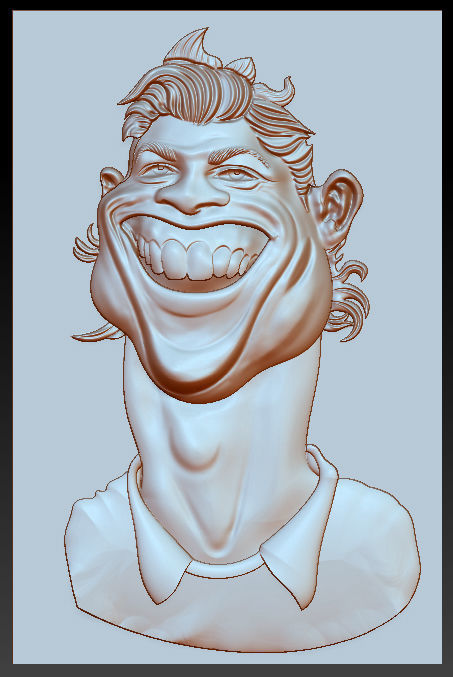 Cristiano Ronaldo - stl OBJ and ZTL for CNC Free 3D print model_5