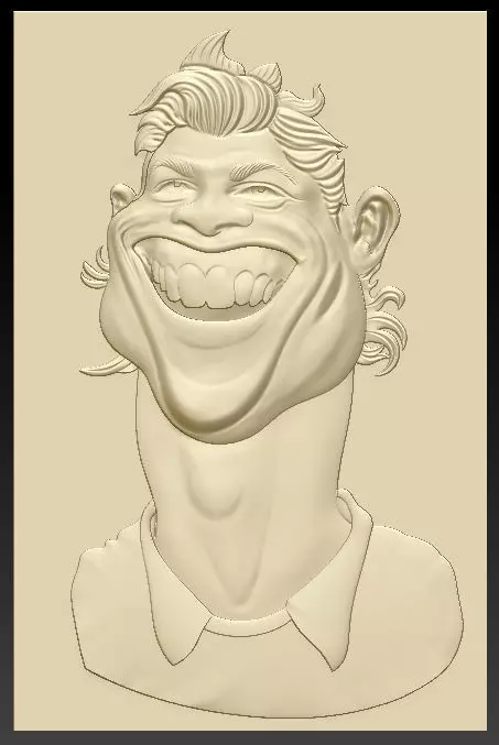 Cristiano Ronaldo - stl OBJ and ZTL for CNC Free 3D print model_0