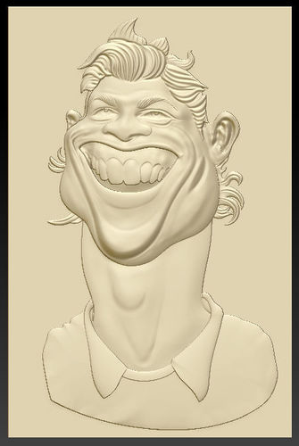 Cristiano Ronaldo  - stl OBJ and ZTL  for CNC Free 3D print model