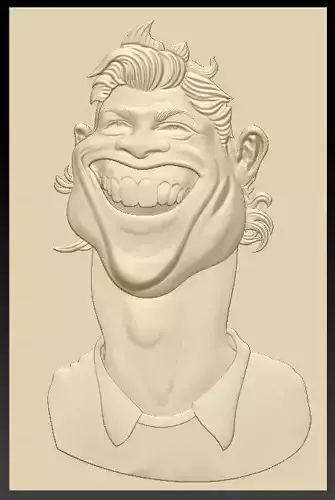 Cristiano Ronaldo  - stl OBJ and ZTL  for CNC Free 3D print model