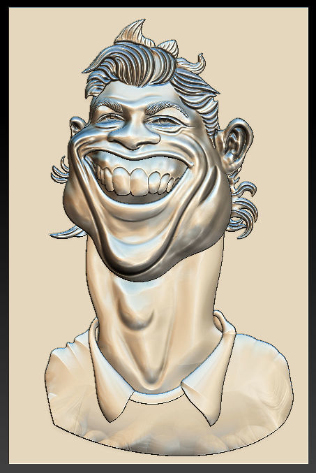 Cristiano Ronaldo - stl OBJ and ZTL for CNC Free 3D print model_11