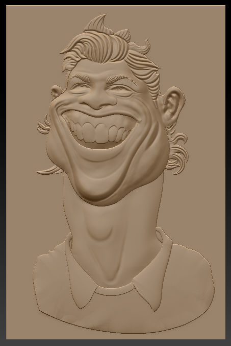 Cristiano Ronaldo - stl OBJ and ZTL for CNC Free 3D print model_8