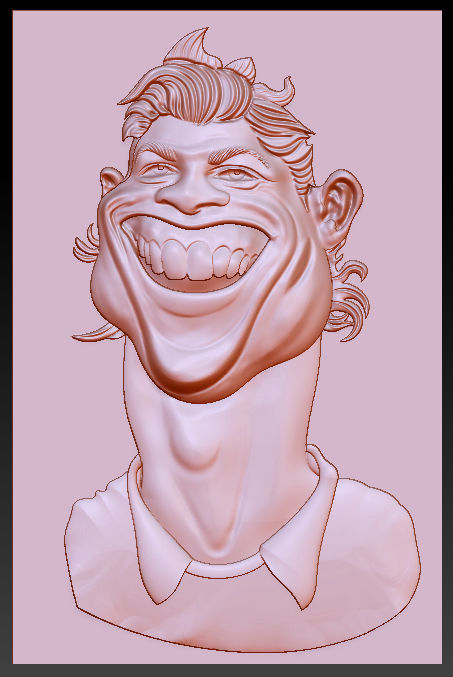 Cristiano Ronaldo - stl OBJ and ZTL for CNC Free 3D print model_3