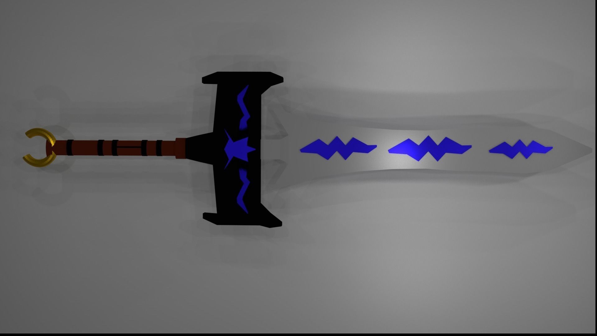 sword Low-poly 3D model_0