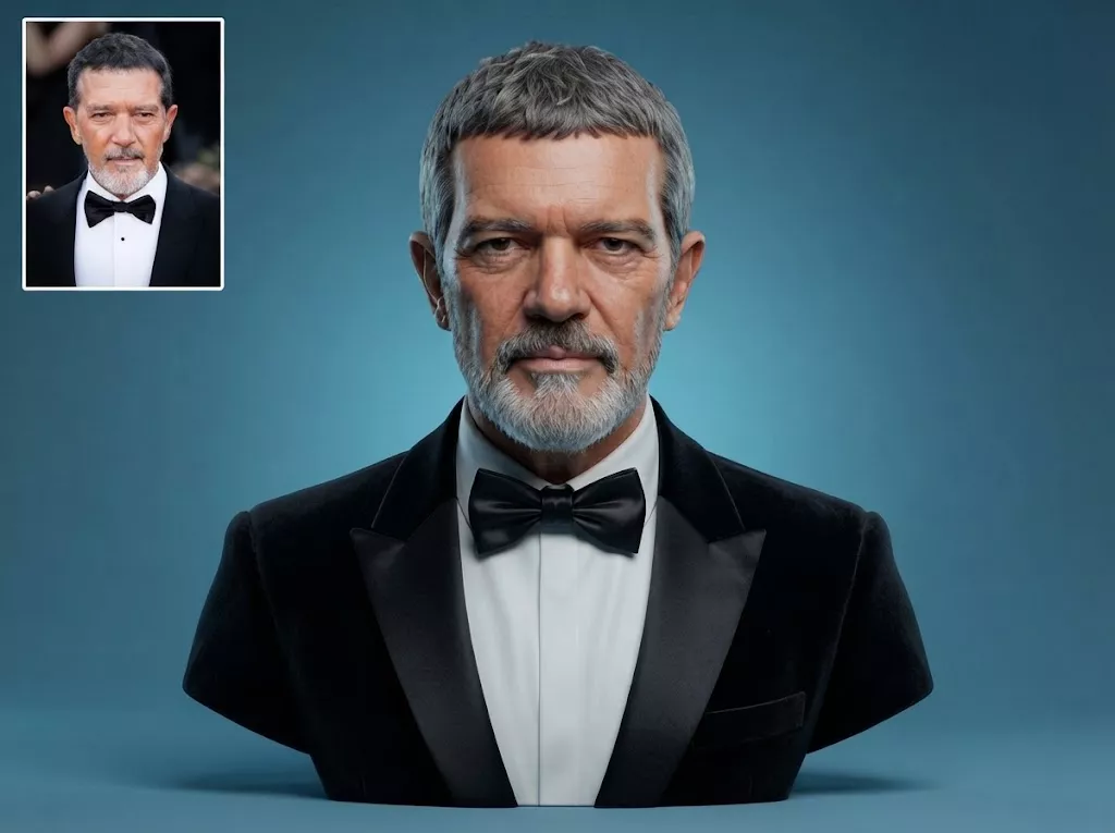 Antonio Banderas Tuxedo Bust 3D Printable 3D print model