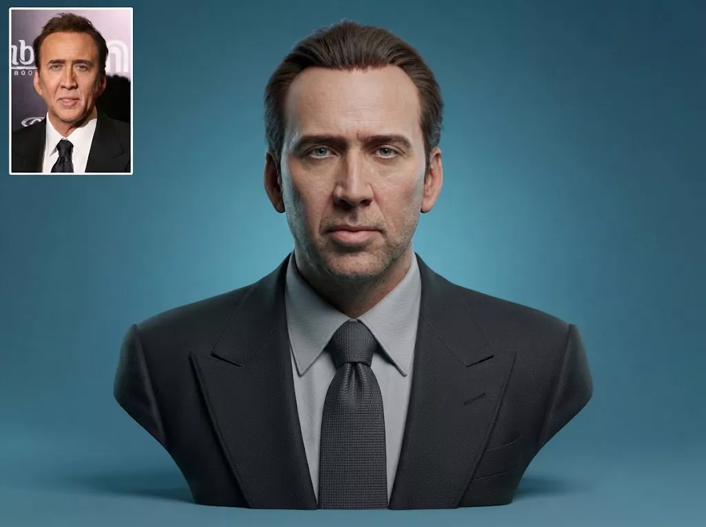 Nicolas Cage Bust 3D Printable 3D print model