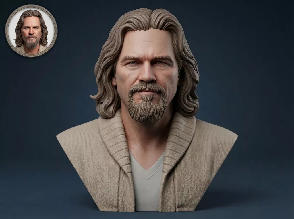 Jeff Lebowski Bust 3D Printable 3D print model