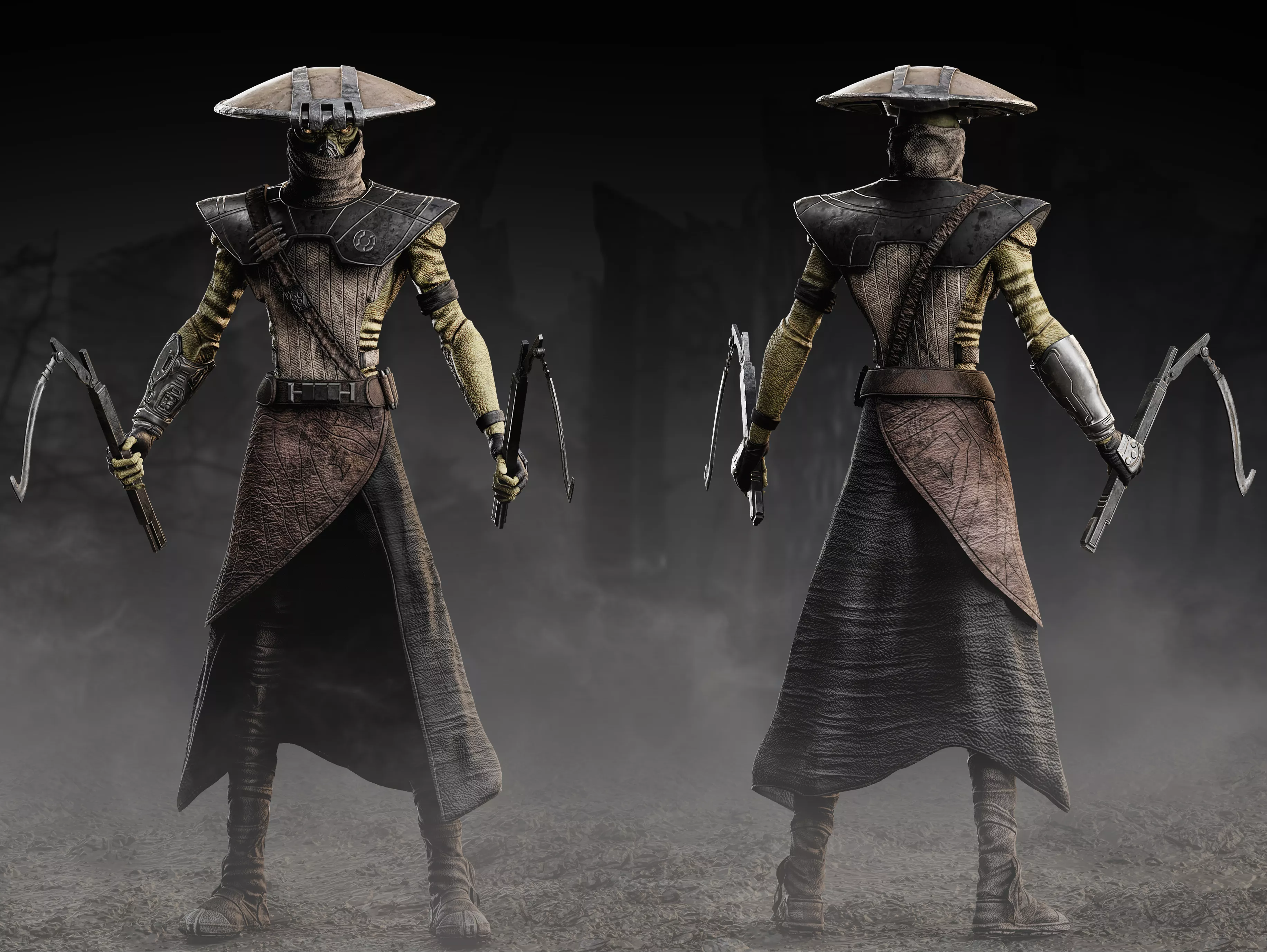 Embo Bounty Hunter Low-poly 3D model
