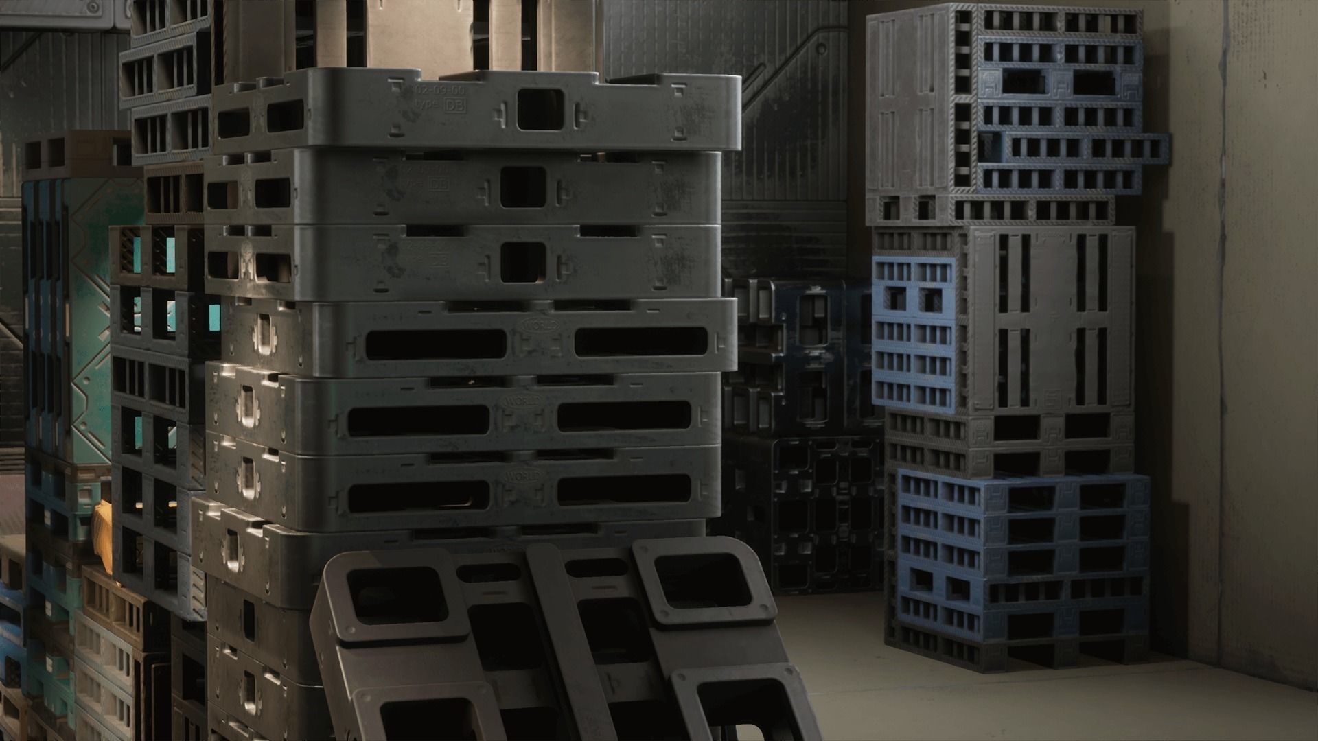 Warehouse Pallets Collection - Unreal Engine Asset Pack Low-poly 3D model_12
