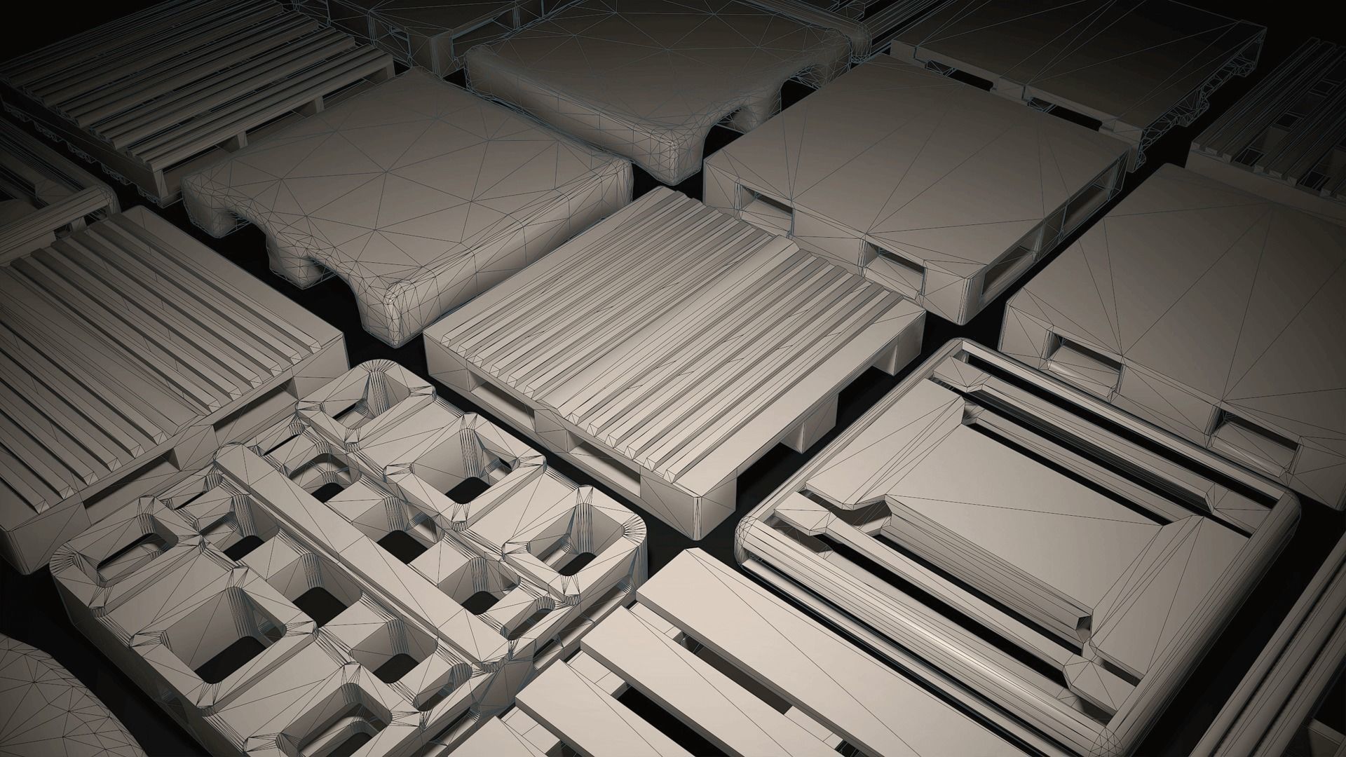 Warehouse Pallets Collection - Unreal Engine Asset Pack Low-poly 3D model_2