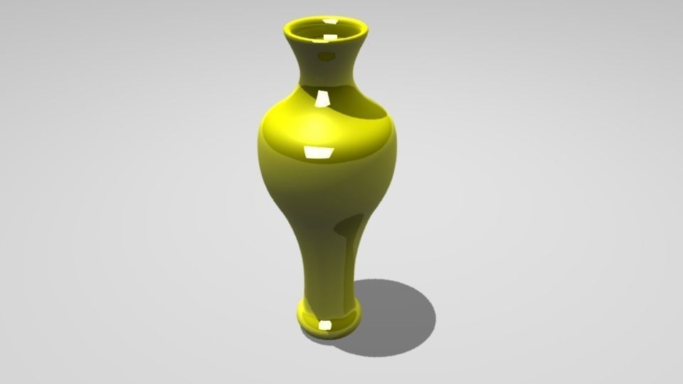 Clean Flower Vase Low-poly 3D model_1