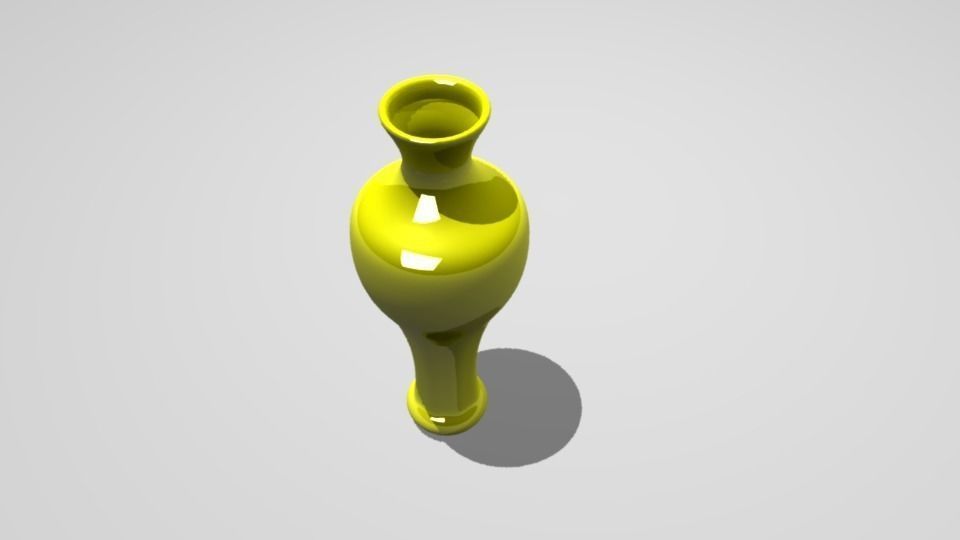 Clean Flower Vase Low-poly 3D model_4