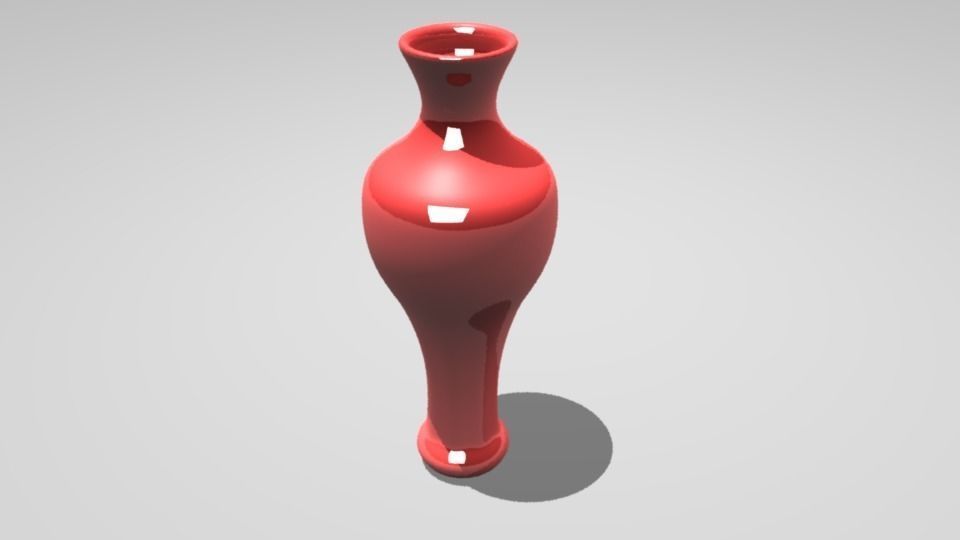 Clean Flower Vase Low-poly 3D model_0