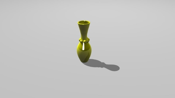 Flower Vase Low-poly 3D model