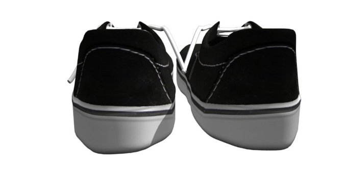 Shoes pair of with soles Low-poly 3D model