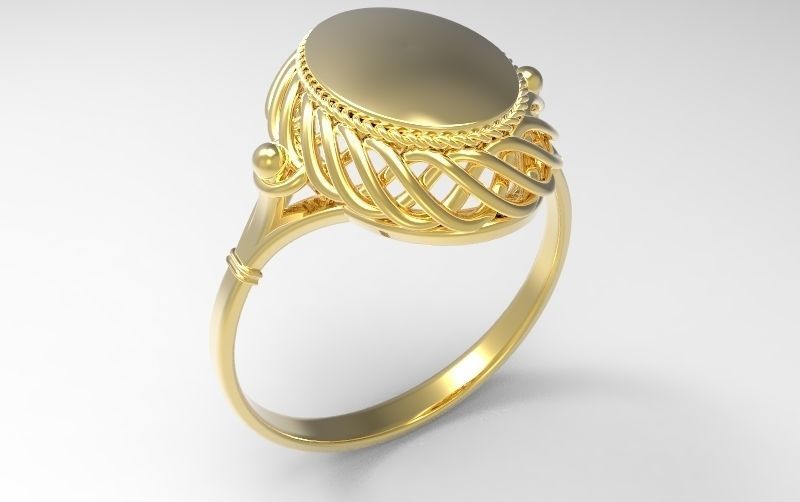 Braided ring 3D print model_3