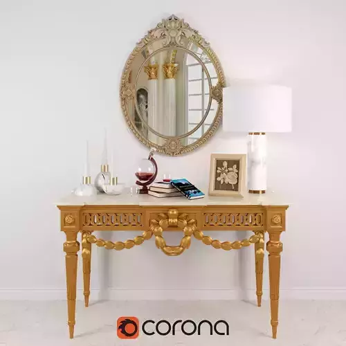 Louis XVI Console in Giltwood 3D model