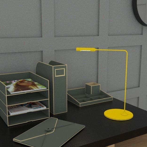 yellow desk lamp