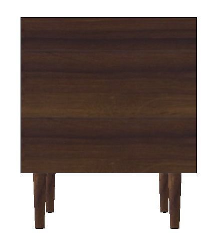 Walnut bedside table with one drawer h58 w47 d48cms Low-poly 3D model_5