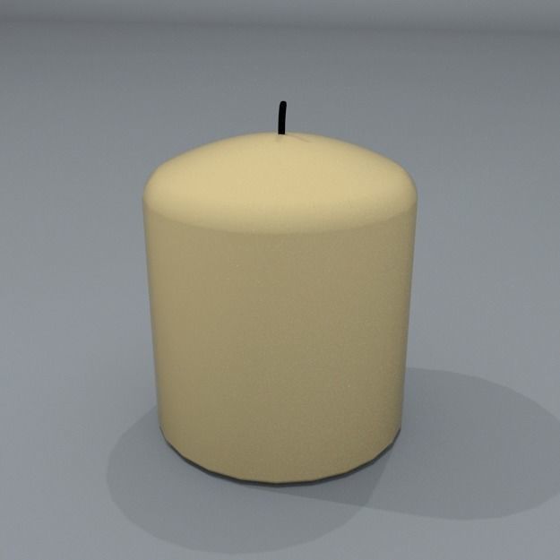 Pillar candle 10cm high Free low-poly 3D model