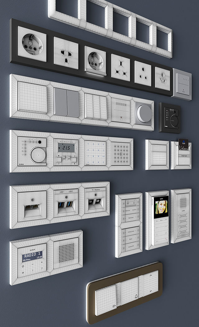 Gira E2- E3-Standard 55  3D model_1
