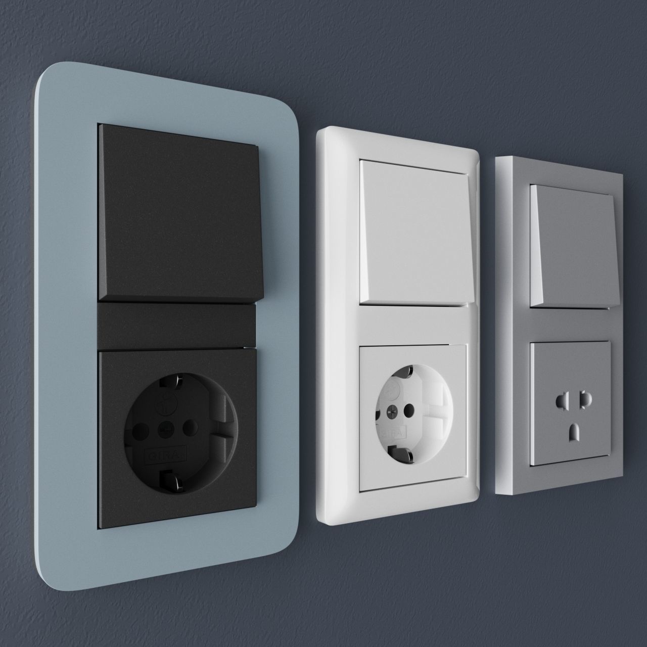 Gira E2- E3-Standard 55  3D model_2